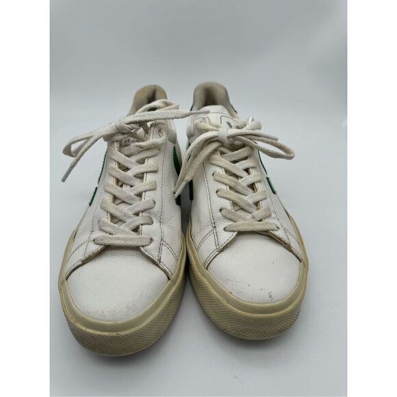Veja Campo Chromefree‎ Emeraude Leather Sneaker White Multi Womens US 8 - Picture 2 of 6